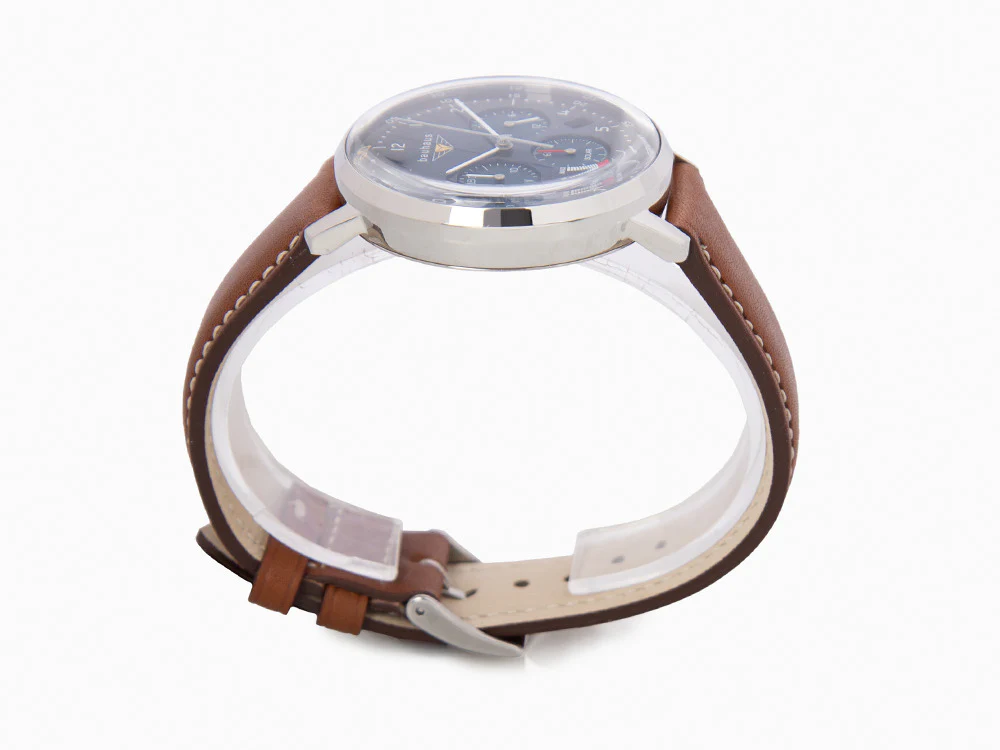 Bauhaus Solar Chronograph Quartz Watch, Blue, 41 mm, Day, 2086-3 - Image 6