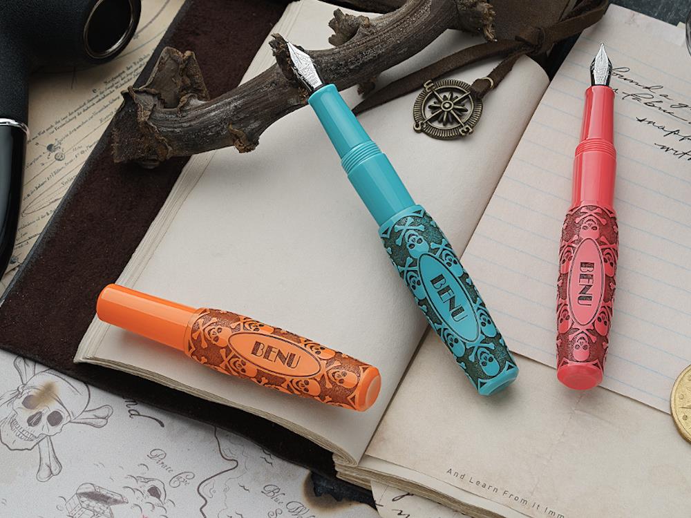 Benu Pixie Jolly Roger Fountain Pen, Resin Set, Multicolour, PX05 - Image 7