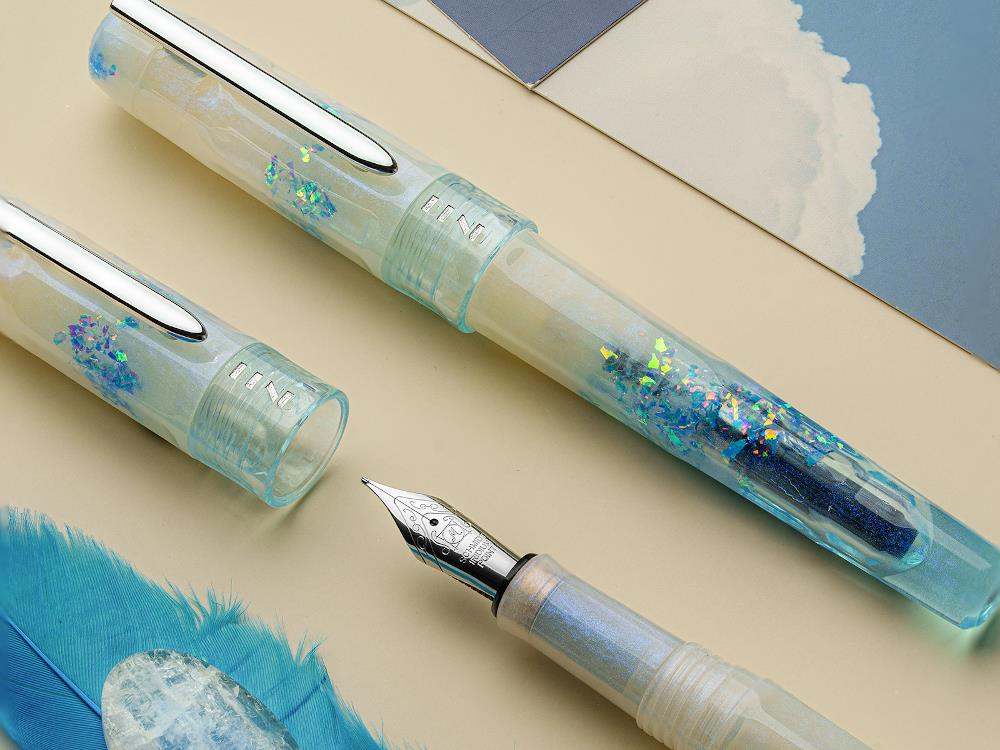 Benu Talisman Moonstone Fountain Pen, Acrylic, Blue, 19.2.42.5.0 - Image 5