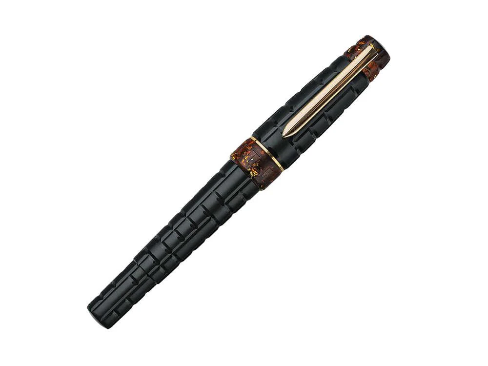 Benu Tessera Black Amber Fountain Pen, Gold plated, 25.2.33.6.0-S - Image 3