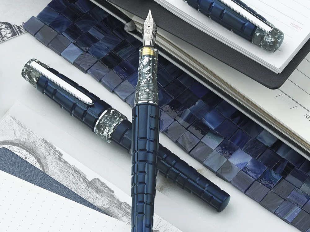 Benu Tessera Galena Fountain Pen, Resin, Blue, 25.2.3.5.0-S - Image 5