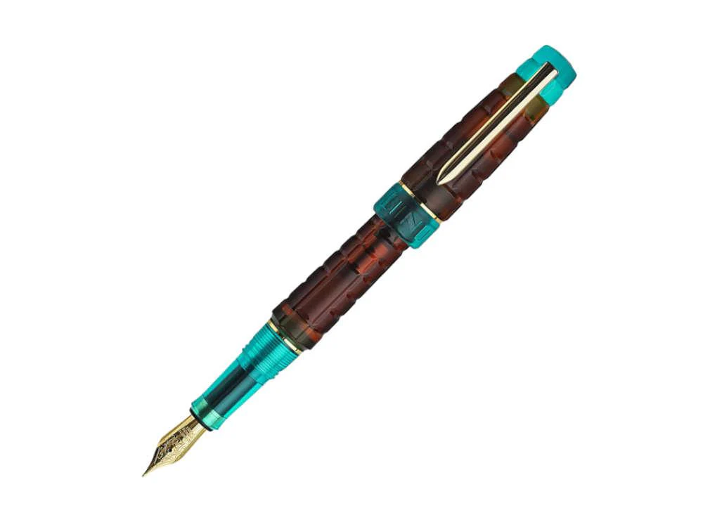 Benu Tessera Ribbon Turquoise Fountain Pen, Amber, 25.2.32.6.0-S - Image 2