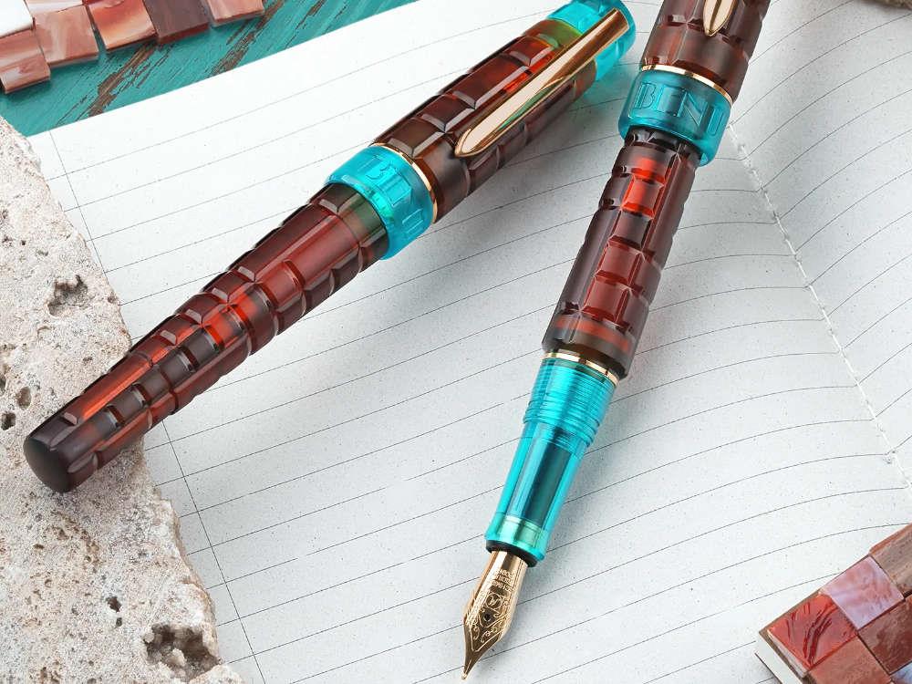 Benu Tessera Ribbon Turquoise Fountain Pen, Amber, 25.2.32.6.0-S - Image 5