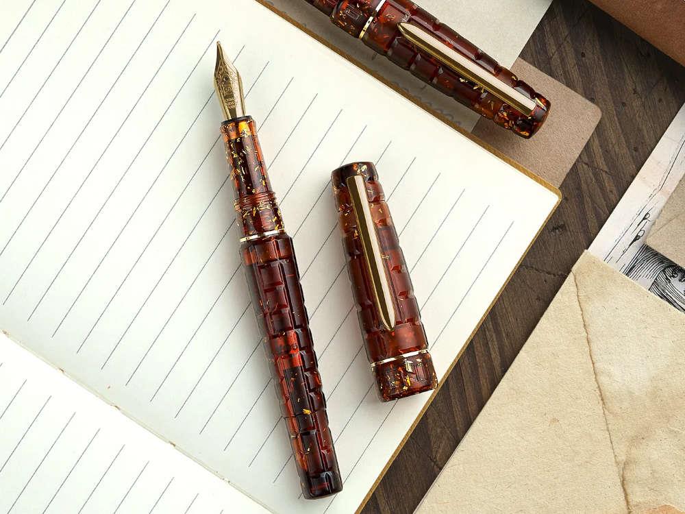 Benu Tessera Sunstone Fountain Pen, Amber, Gold plated, 25.2.31.6.0 - Image 6
