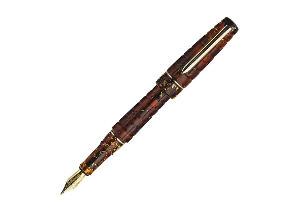 Benu Tessera Sunstone Fountain Pen, Amber, Gold plated, 25.2.31.6.0-S - Image 2