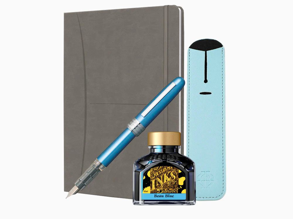 Blue Grey Writing Set - Image 2