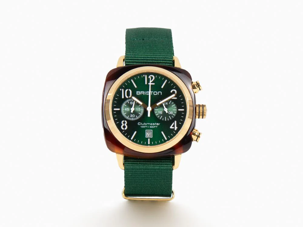 Briston Clubmaster Classic Quartz Watch, Green, 40 mm, 15140.PYA.T.10.NBG - Image 2