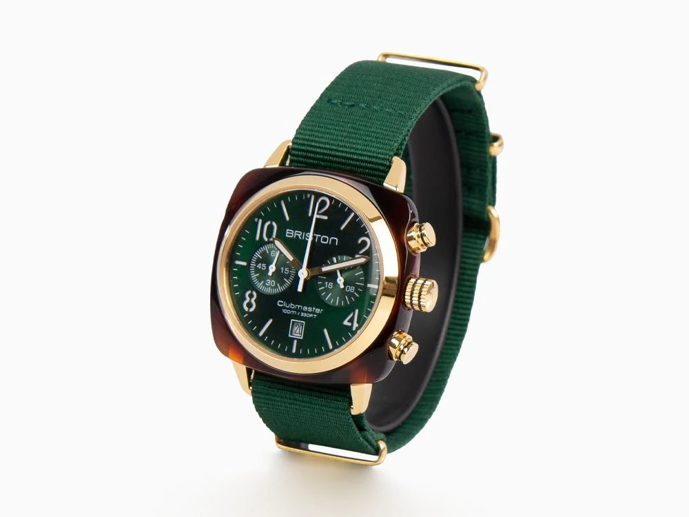Briston Clubmaster Classic Quartz Watch, Green, 40 mm, 15140.PYA.T.10.NBG - Image 4