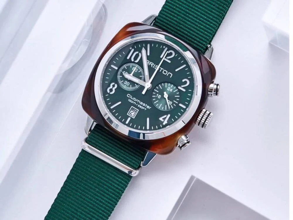 Briston Clubmaster Classic Quartz Watch, Green, 40 mm, 15140.SA.T.10.NBG - Image 3