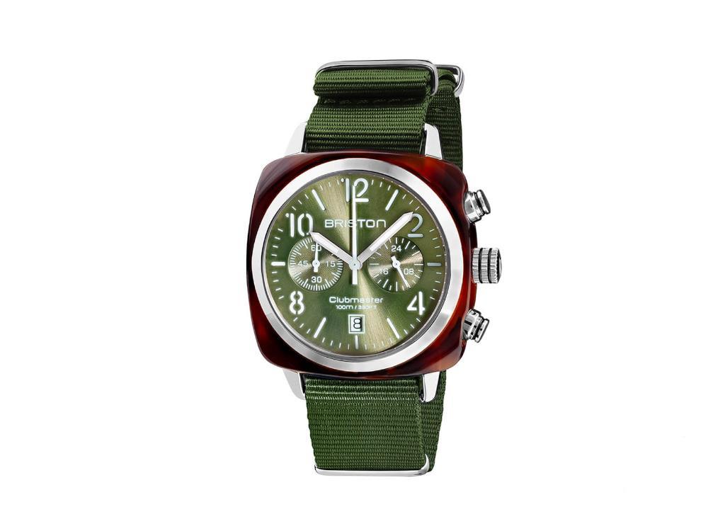 Briston Clubmaster Classic Quartz Watch, Green, 40 mm, 19140.SA.T.26.NOL - Image 2