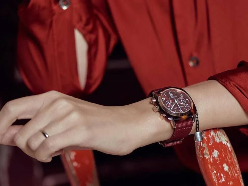 Briston Clubmaster Classic Quartz Watch, Red, 40 mm, 15140.PRA.T.8.NBDX - Image 3