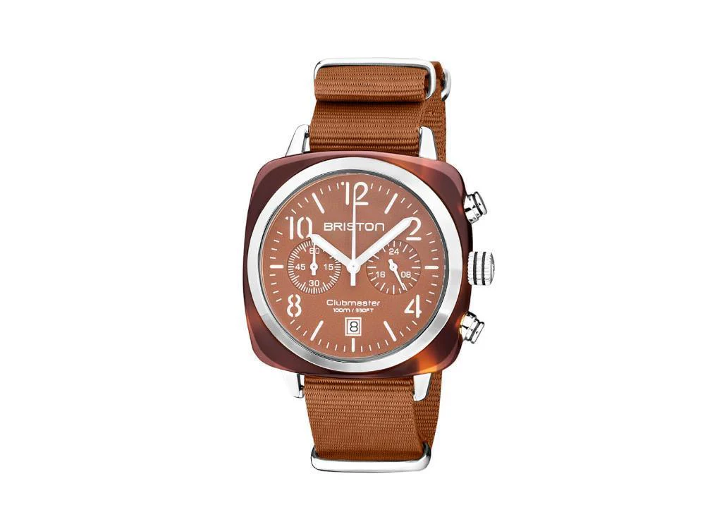 Briston Clubmaster Classic Terracotta Quartz Watch, 40 mm, 20140.SA.T.38.NTC - Image 2