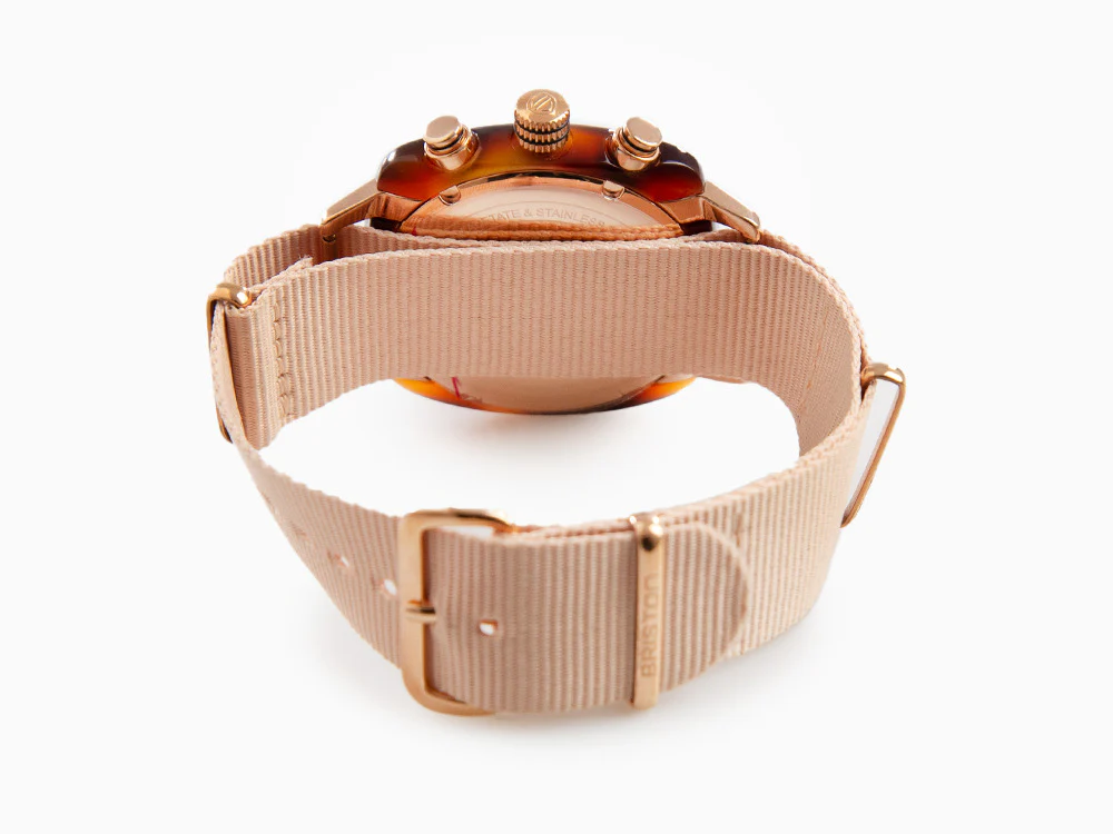 Briston Clubmaster Classic Terracotta Watch, 40 mm, 20140.PRA.T.36.NTN - Image 3