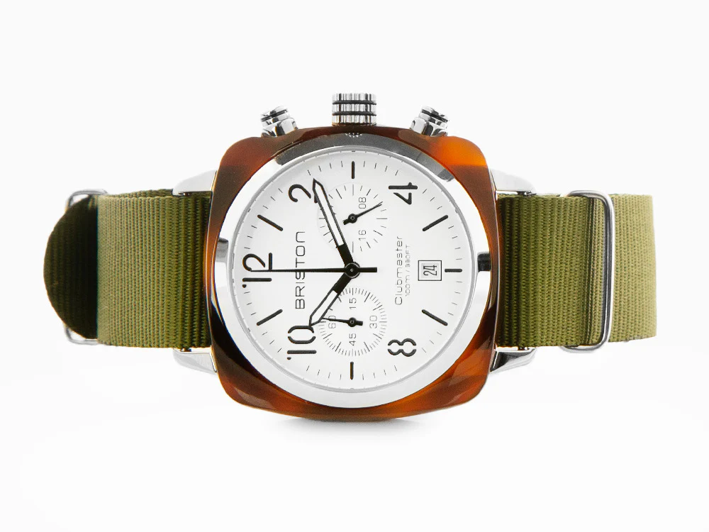 Briston Clubmaster Classic Watch, Cellulose, White, 40 mm, 16140.SA.T.2.NGA - Image 7