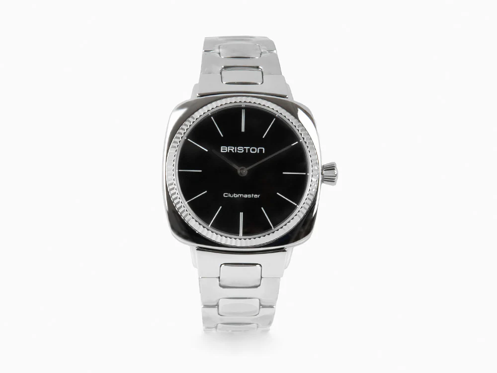 Briston Clubmaster Elegant Quartz Watch, Black, 37 mm, 22937.S.E.1.SB - Image 2