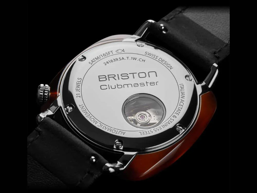 Briston Clubmaster Legend Small Second Automatic Watch, 39mm, 241639.SA.T.2NV.CH - Image 5
