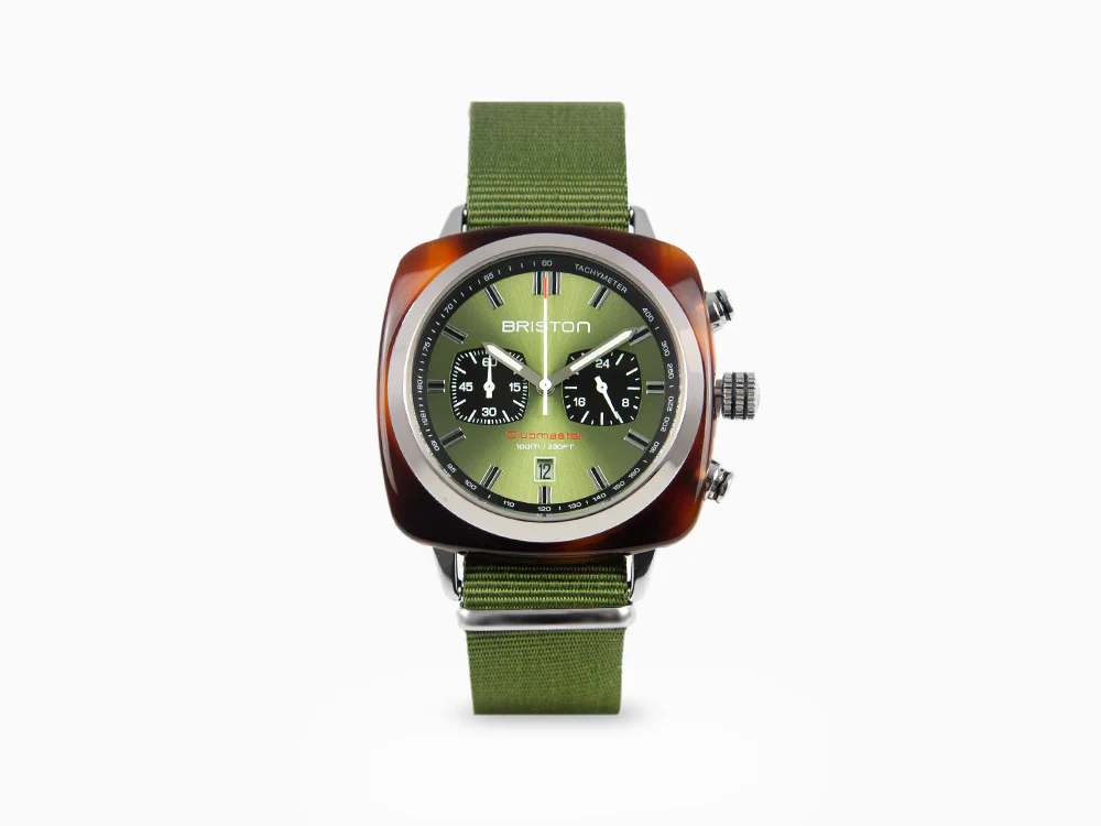 Briston Clubmaster Sport Quartz Watch, Green, 42 mm, 20142.SA.TS.26.NOL - Image 2
