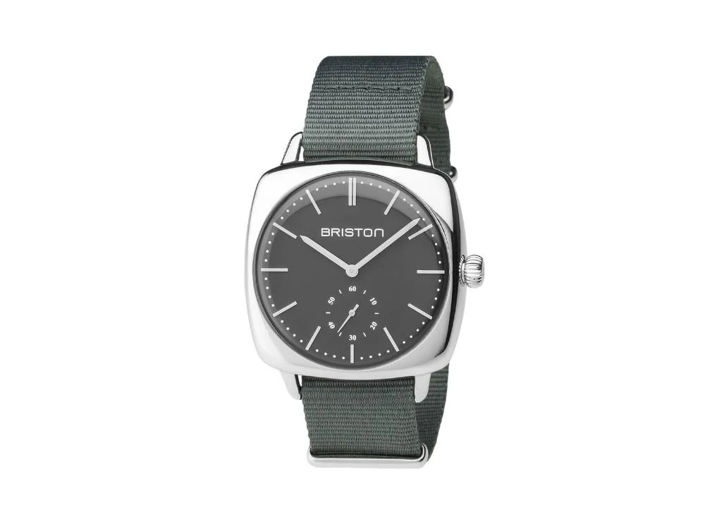 Briston Clubmaster Vintage Quartz Watch, Grey, 40 mm, 17440.PS.V.17.NG - Image 2