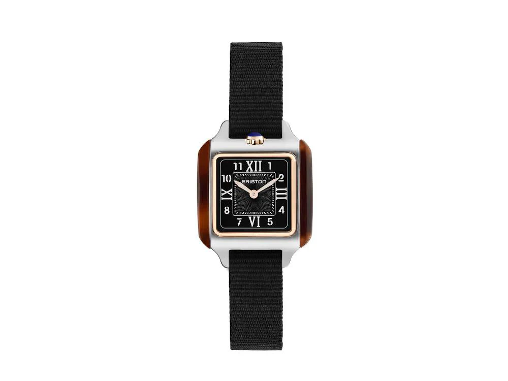 Briston Streamliner Kennedy Petite Quartz Watch, Black, 25 mm, 252025.PRA.T.1.NB