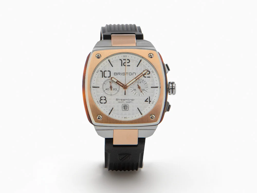 Briston Streamliner Urban Quartz Watch, PVD, White, 42 mm, 22142.RGS.T.2.RB - Image 2