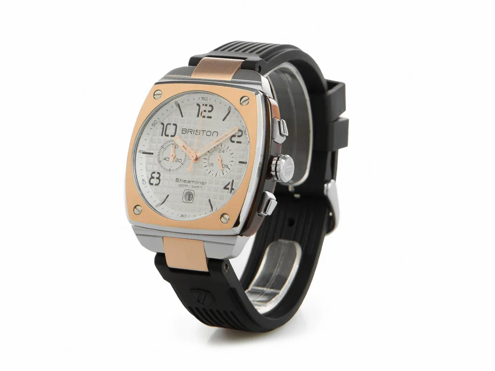 Briston Streamliner Urban Quartz Watch, PVD, White, 42 mm, 22142.RGS.T.2.RB - Image 4