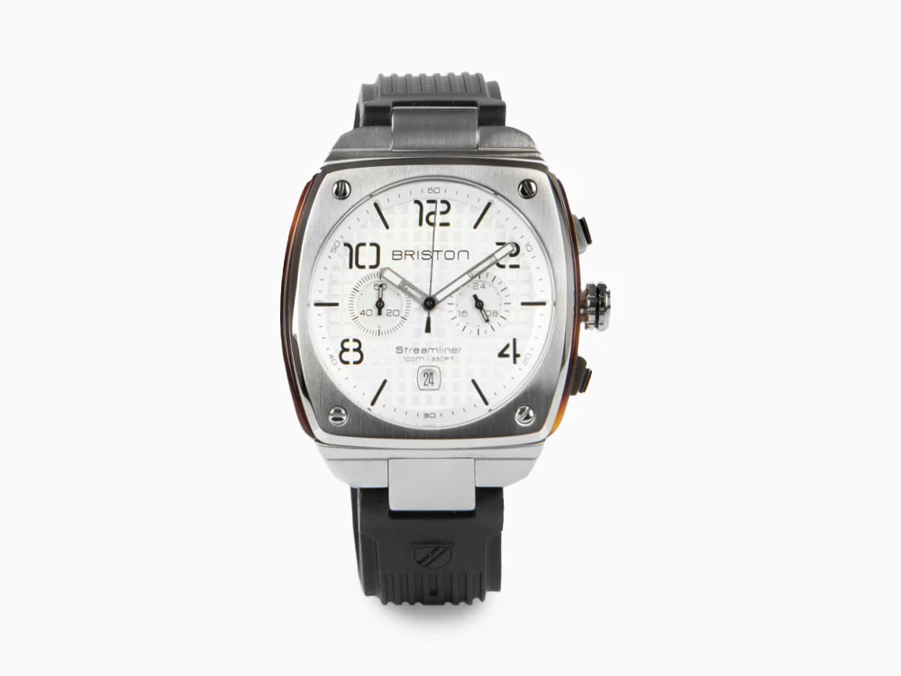 Briston Streamliner Urban Quartz Watch, White, 42 mm, 22142.S.T.2.RB - Image 2