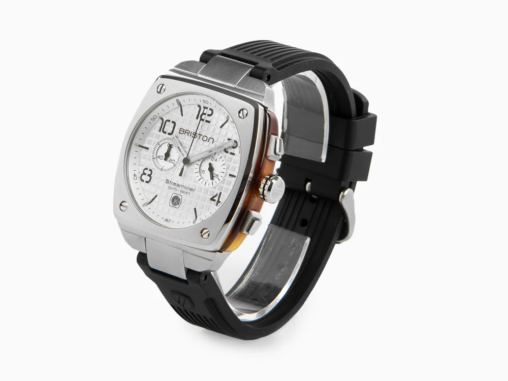 Briston Streamliner Urban Quartz Watch, White, 42 mm, 22142.S.T.2.RB - Image 4