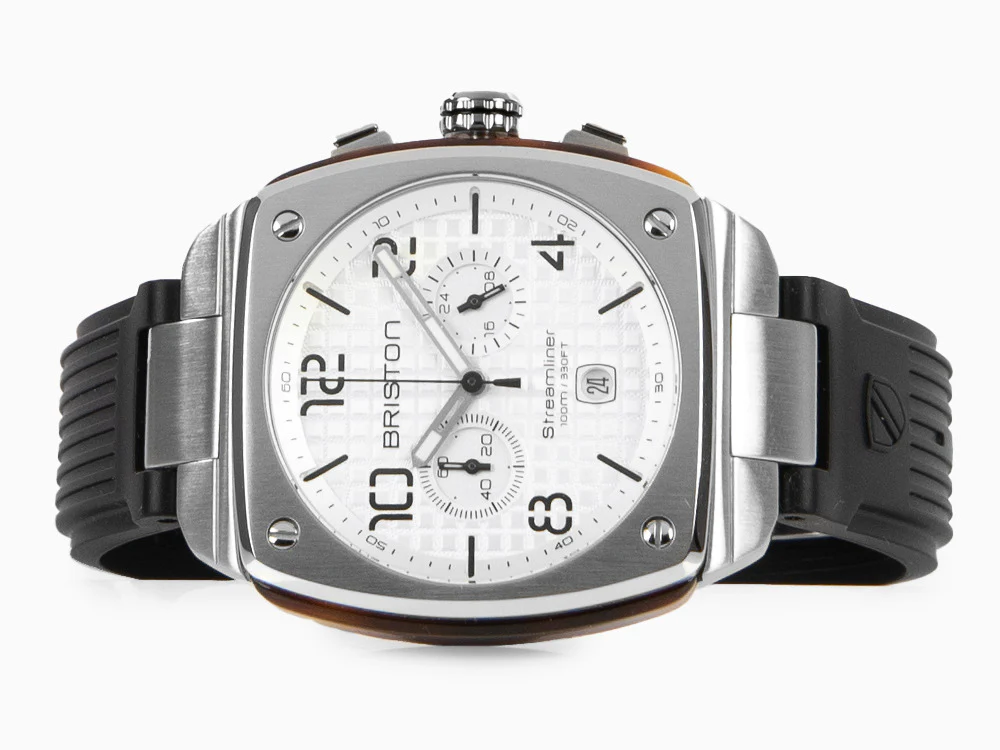 Briston Streamliner Urban Quartz Watch, White, 42 mm, 22142.S.T.2.RB - Image 7