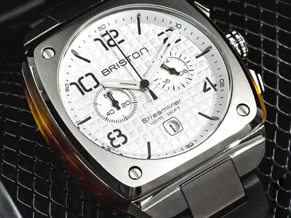 Briston Streamliner Urban Quartz Watch, White, 42 mm, 22142.S.T.2.RB - Image 8