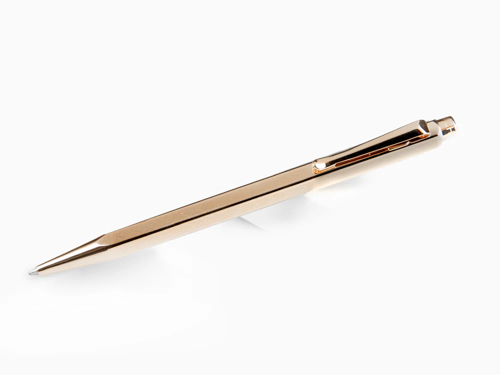 Caran d´Ache Ecridor Chevron Ballpoint pen, Brass, Rose Gold, 898.207 - Image 2