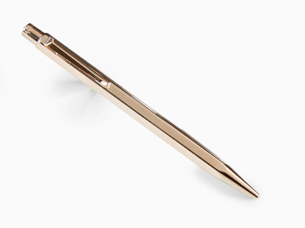 Caran d´Ache Ecridor Chevron Ballpoint pen, Brass, Rose Gold, 898.207 - Image 3