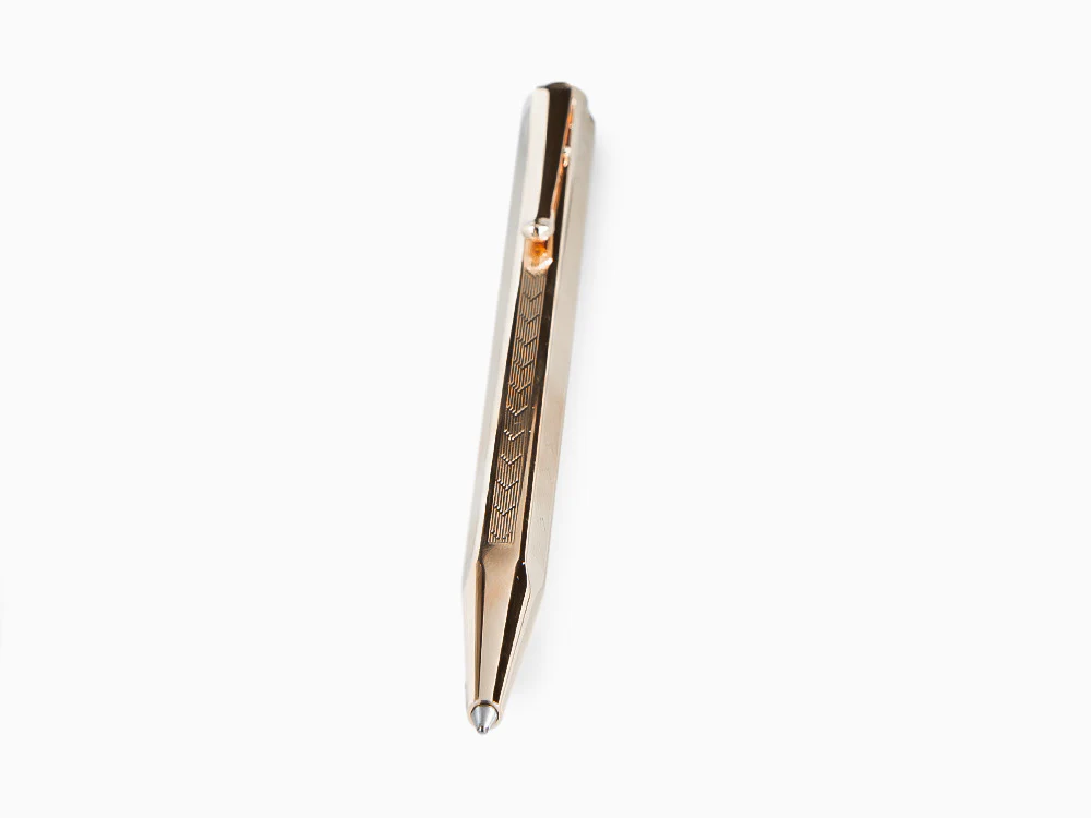 Caran d´Ache Ecridor Chevron Ballpoint pen, Brass, Rose Gold, 898.207 - Image 5