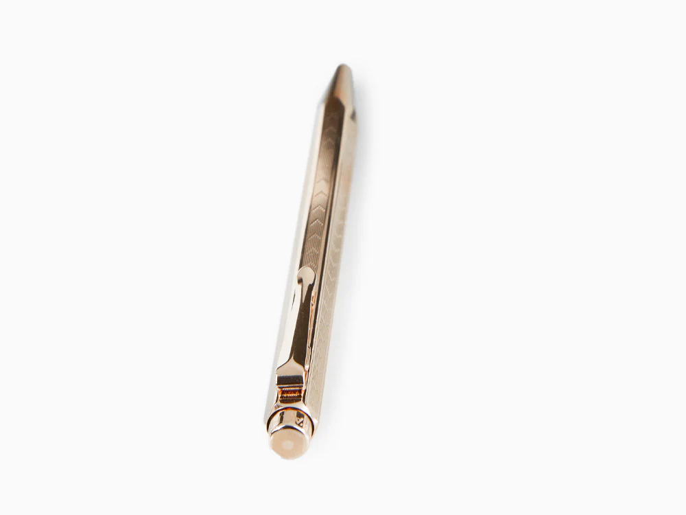 Caran d´Ache Ecridor Chevron Ballpoint pen, Brass, Rose Gold, 898.207 - Image 6