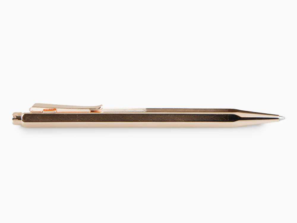 Caran d´Ache Ecridor Chevron Ballpoint pen, Brass, Rose Gold, 898.207 - Image 7