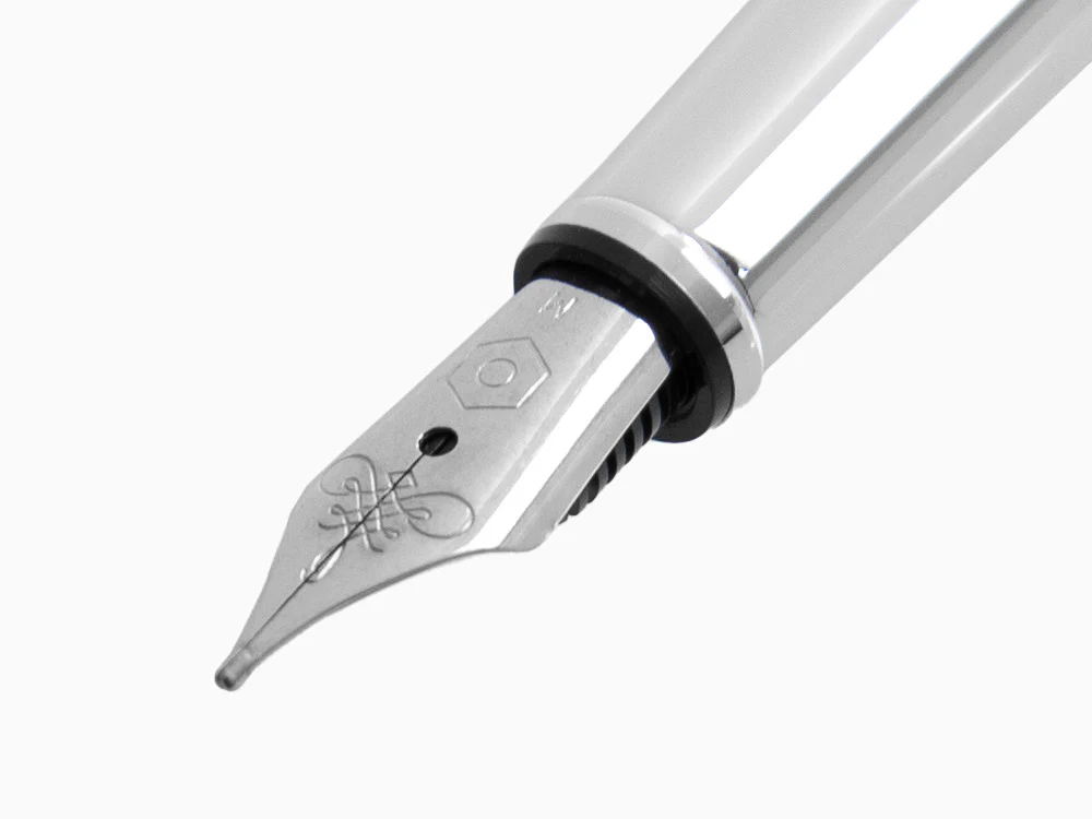Caran d´Ache Ecridor Chevron Fountain Pen, Palladium, Silver, 958.286 - Image 5