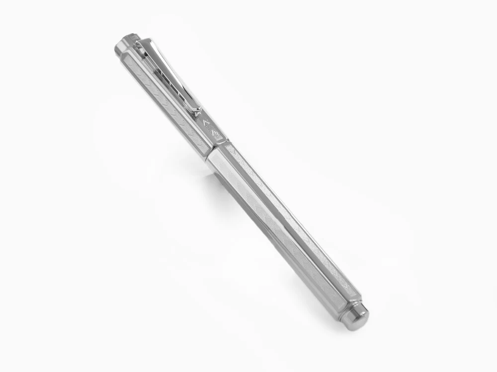 Caran d´Ache Ecridor Chevron Rollerball pen, Palladium, Silver, 838.286 - Image 3