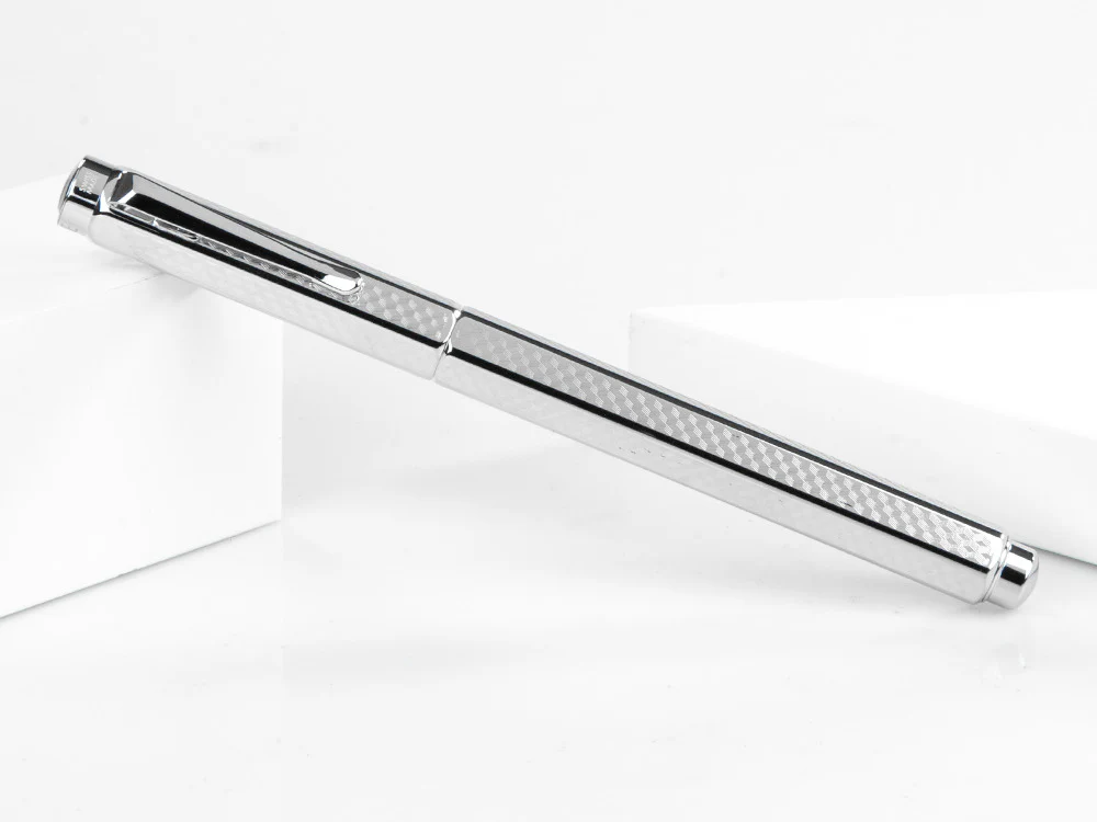 Caran d´Ache Ecridor Cubrik Fountain Pen, Palladium, Silver, 958.377 - Image 3