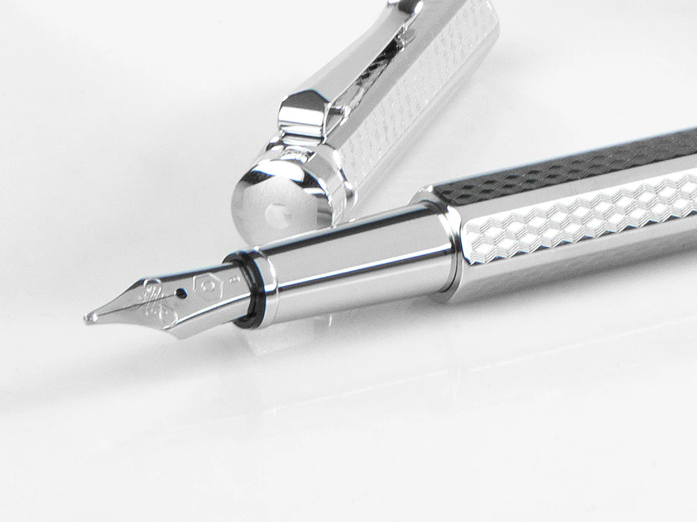 Caran d´Ache Ecridor Cubrik Fountain Pen, Palladium, Silver, 958.377 - Image 5