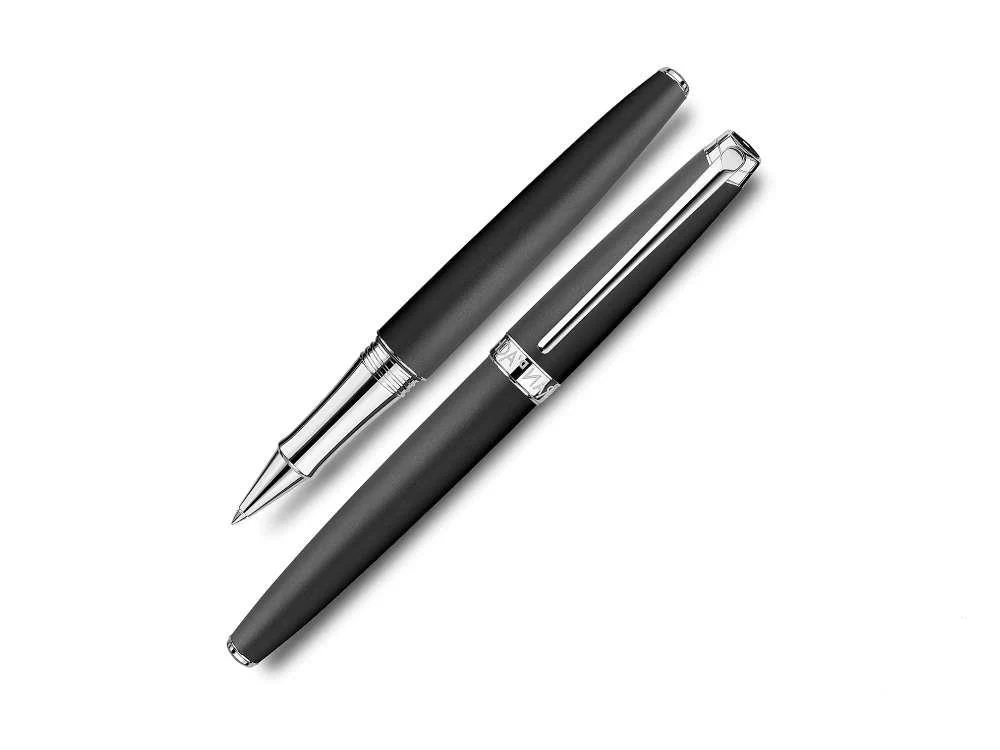 Caran d´Ache Léman Black Matt Rollerball pen, Matt Lacque, Rhodium, C4779.496 - Image 2