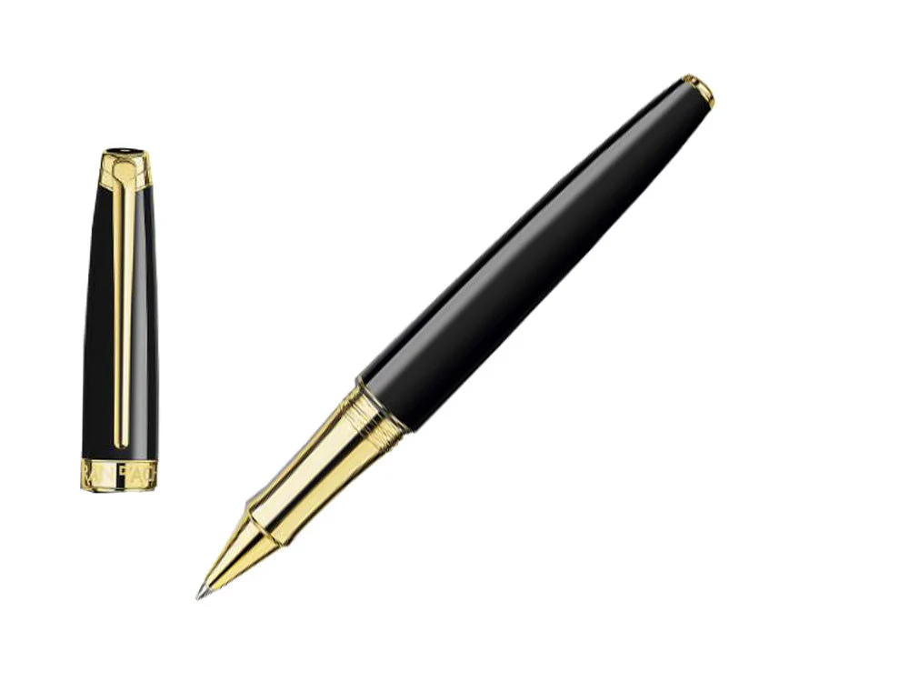 Caran d´Ache Léman Ebony Black Rollerball pen, Lacquer, PVD Gold, 4779.282 - Image 2