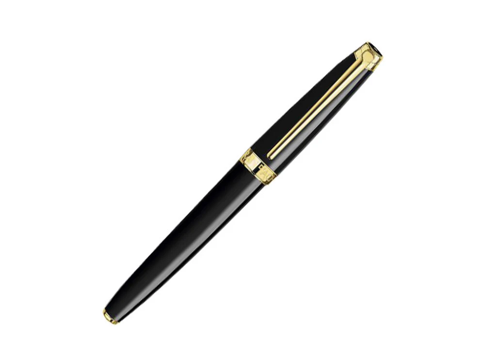 Caran d´Ache Léman Ebony Black Rollerball pen, Lacquer, PVD Gold, 4779.282 - Image 3
