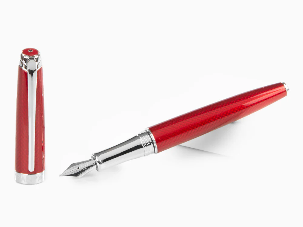 Caran d´Ache Léman Rouge Carmin Fountain Pen, Red, Rhodium, 4799.580 - Image 2