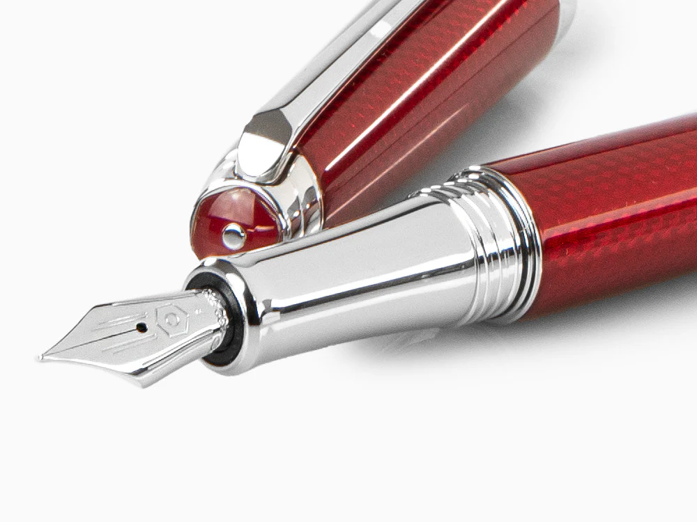 Caran d´Ache Léman Rouge Carmin Fountain Pen, Red, Rhodium, 4799.580 - Image 5