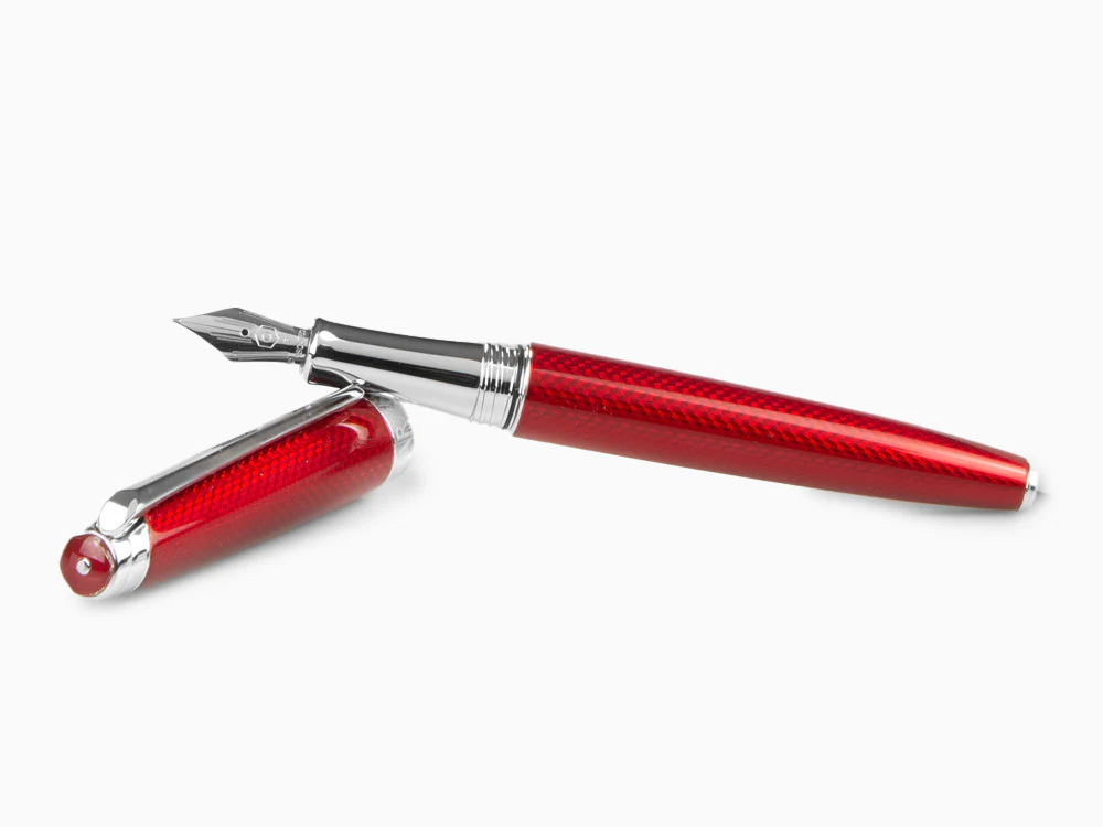 Caran d´Ache Léman Rouge Carmin Fountain Pen, Red, Rhodium, 4799.580 - Image 8