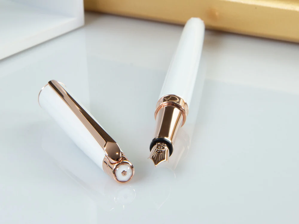 Caran d´Ache Léman Slim White Rosegold Fountain Pen, White, C4791.001 - Image 7
