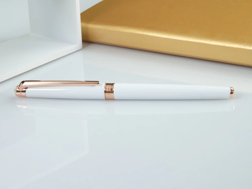 Caran d´Ache Léman Slim White Rosegold Fountain Pen, White, C4791.001 - Image 8