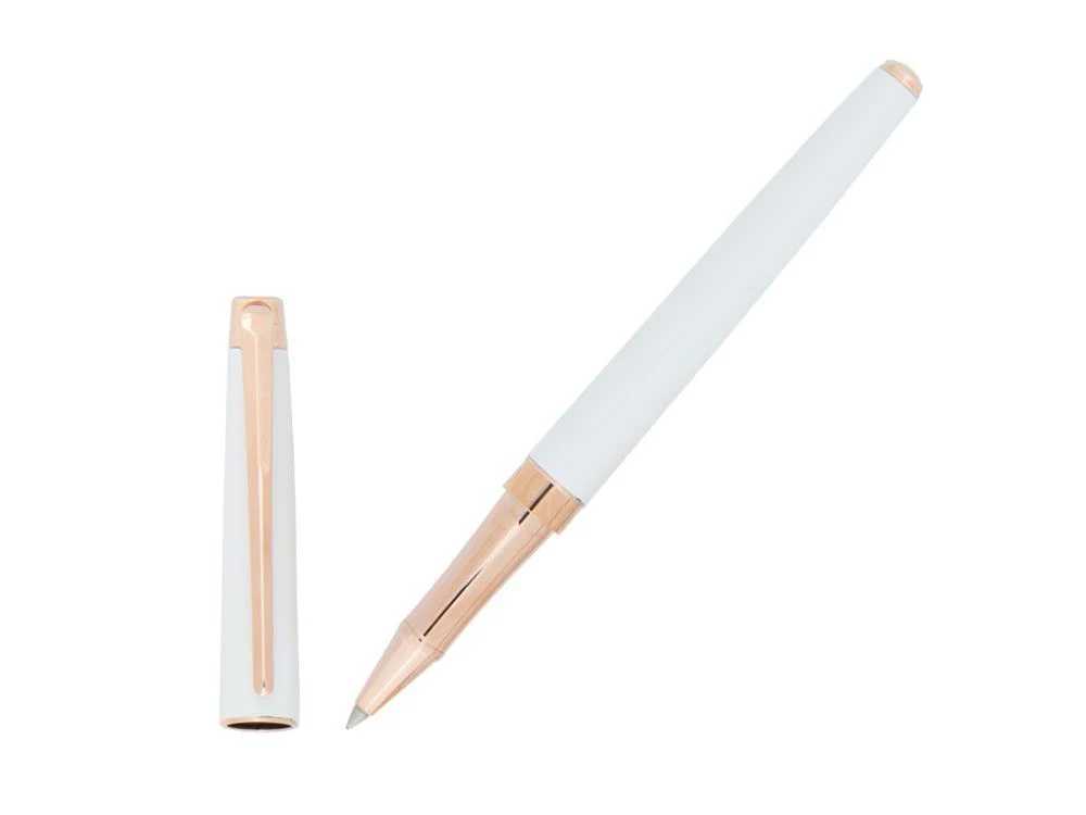 Caran d´Ache Léman Slim White Rosegold Rollerball pen, Lacquer, White, 4771.001 - Image 2