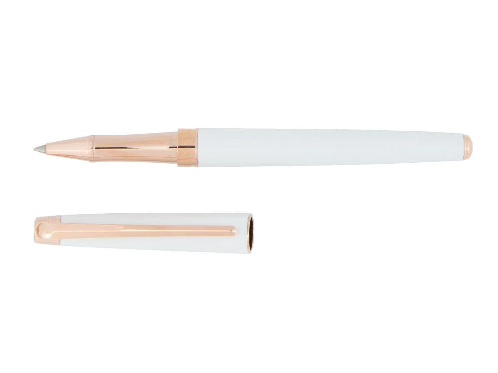 Caran d´Ache Léman Slim White Rosegold Rollerball pen, Lacquer, White, 4771.001 - Image 4