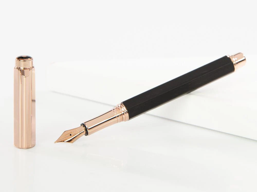 Caran d´Ache Varius Ebony Fountain Pen, PVD Rose Gold, Brown, 4490.142 - Image 2