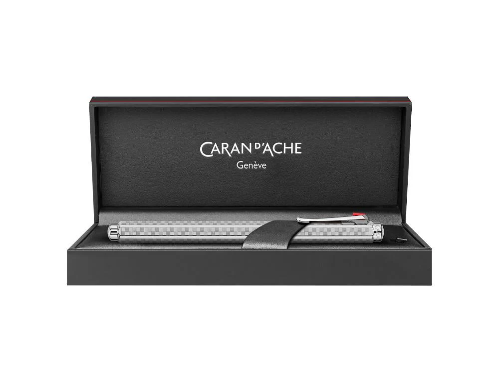 Caran d'Ache Ecridor Damier Fountain Pen, Silver, 958.566 - Image 4